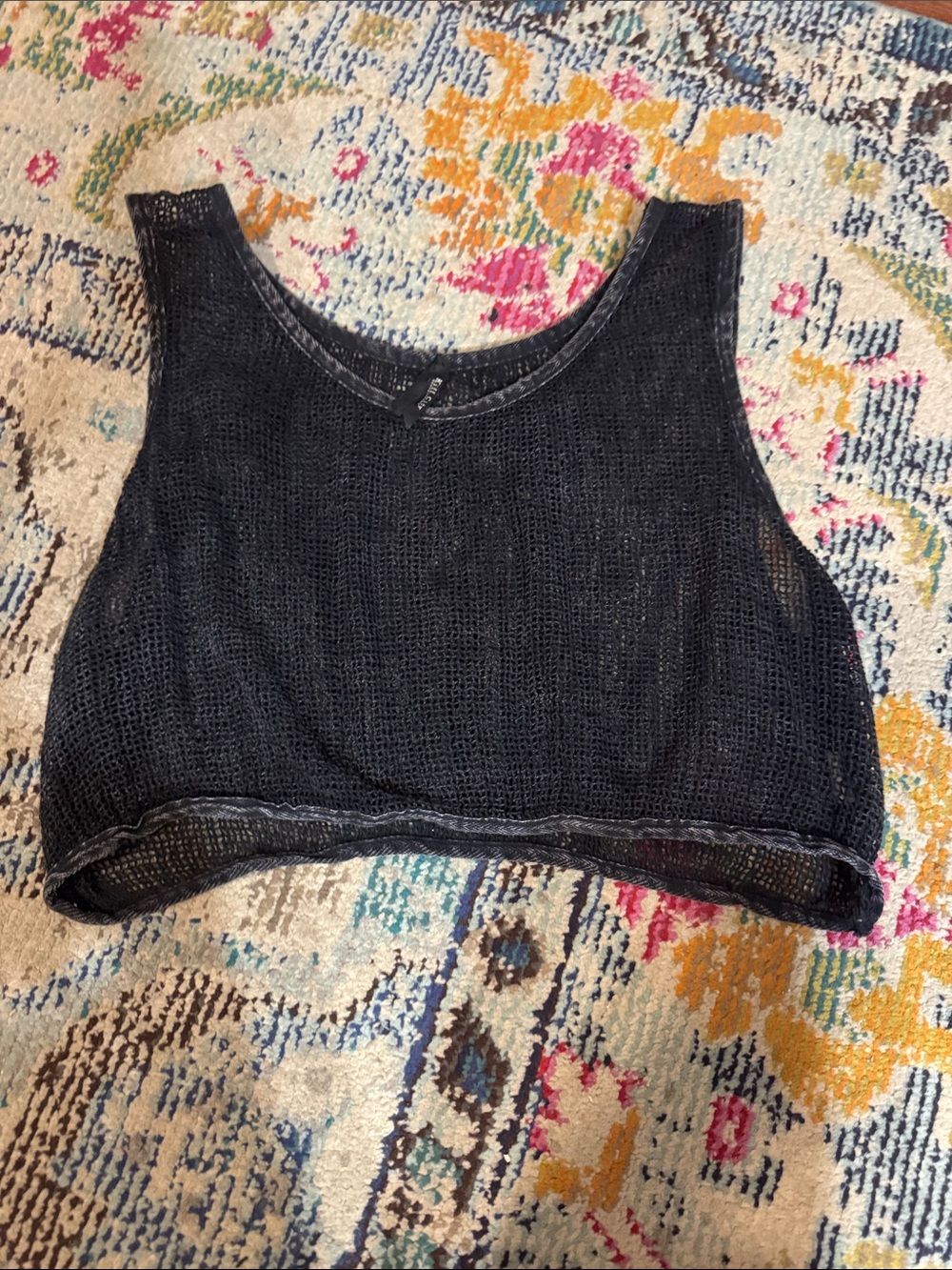 Vintage kill city net Sleeveless Crop Top
